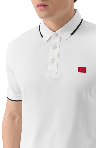 Хлопковое поло HUGO, арт. 50490775, фото 5