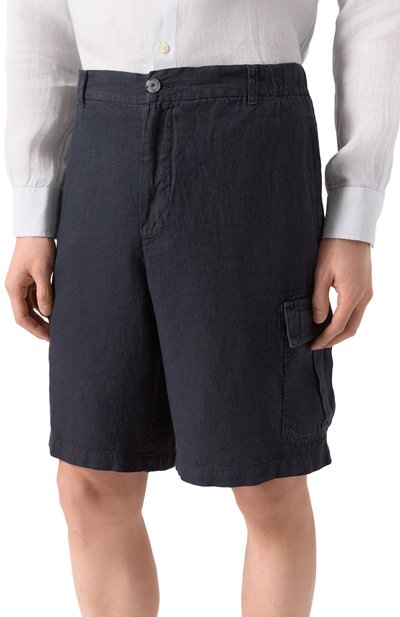 Льняные шорты 120% LINO, арт. 33ALIM29D4/0476/000, фото 3