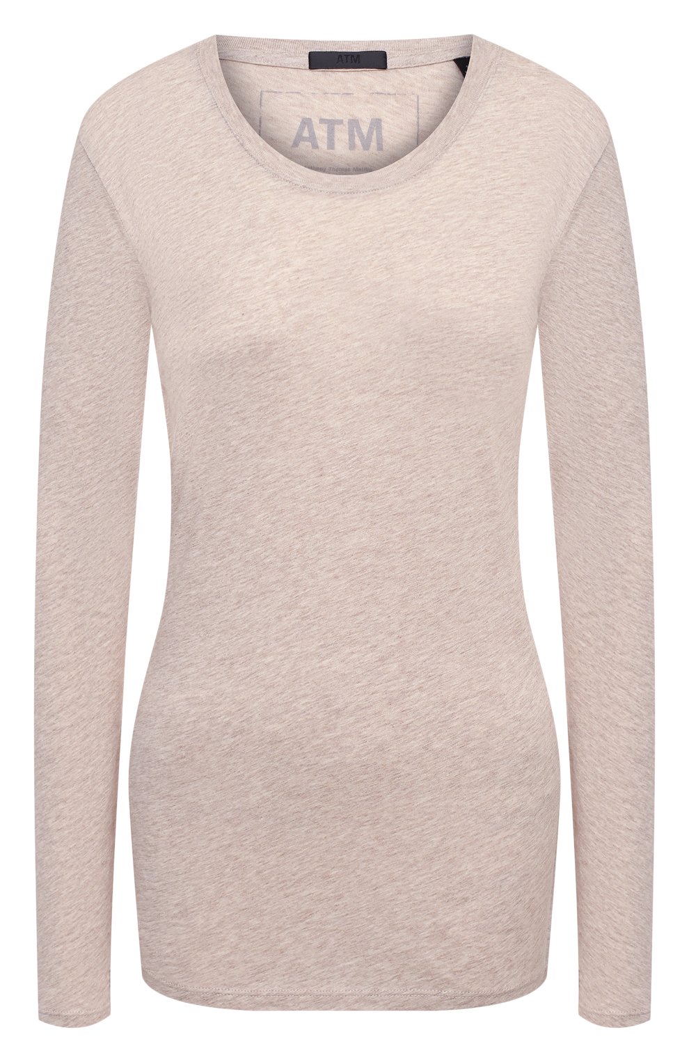 Лонгслив ATM ANTHONY THOMAS MELILLO бежевого цвета по цене 23150 руб., арт. AW1369-EAL, фото 1 Лонгслив ATM ANTHONY THOMAS MELILLO, арт. AW1369-EAL, фото 1