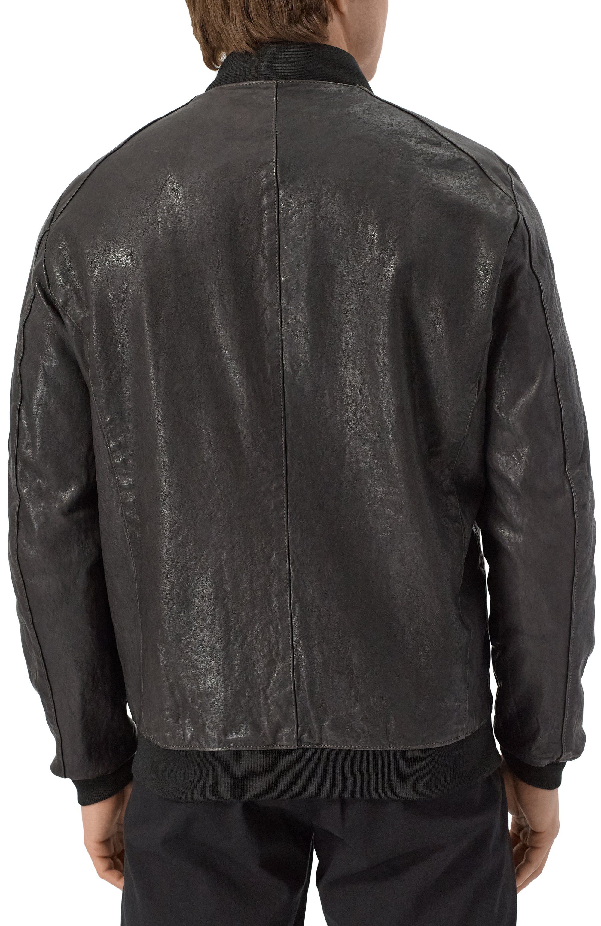 Кожаный бомбер NEVER ENOUGH, арт. MJL057, фото 4