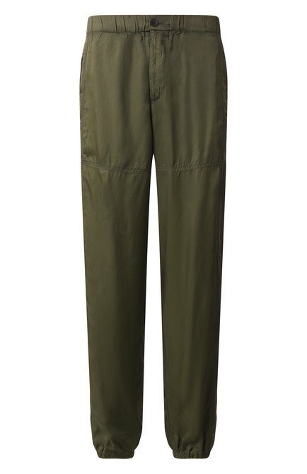 Мужские брюки из вискозы DRIES VAN NOTEN хаки цвета по цене 0 руб., арт. 251-020932-1427 | Фото 1