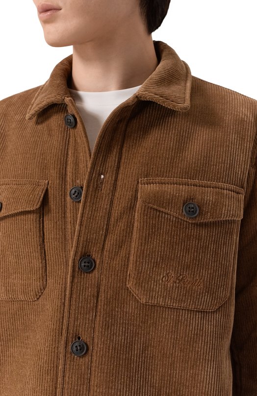 Вельветовая куртка-рубашка MC2 Saint Barth LAND006-00024I/LANDECK C0RDUR0Y Коричневый  LAND006-00024I/LANDECK C0RDUR0Y Фото 5