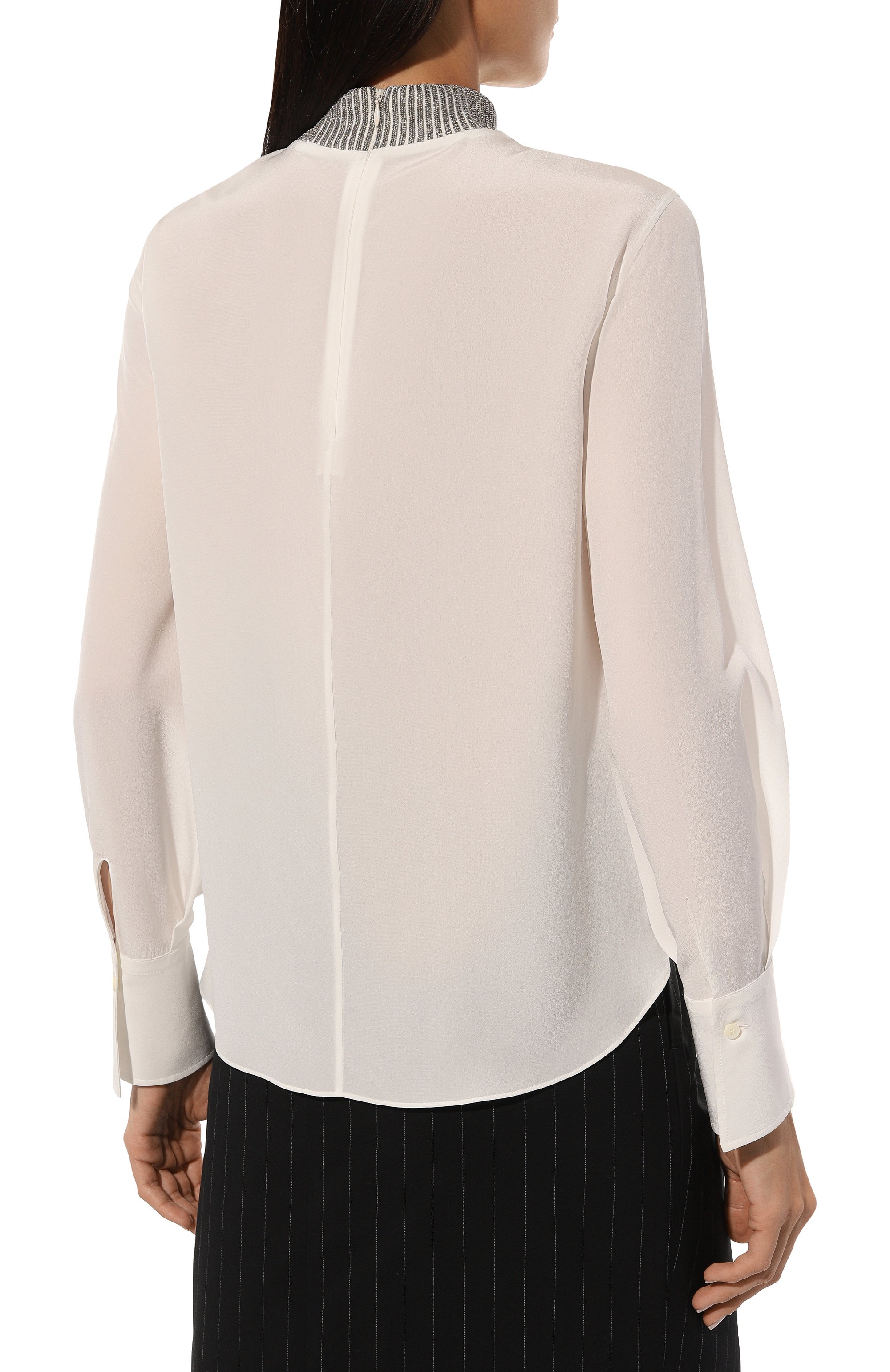 Шелковая блузка BRUNELLO CUCINELLI, арт. MB993HR214, фото 4