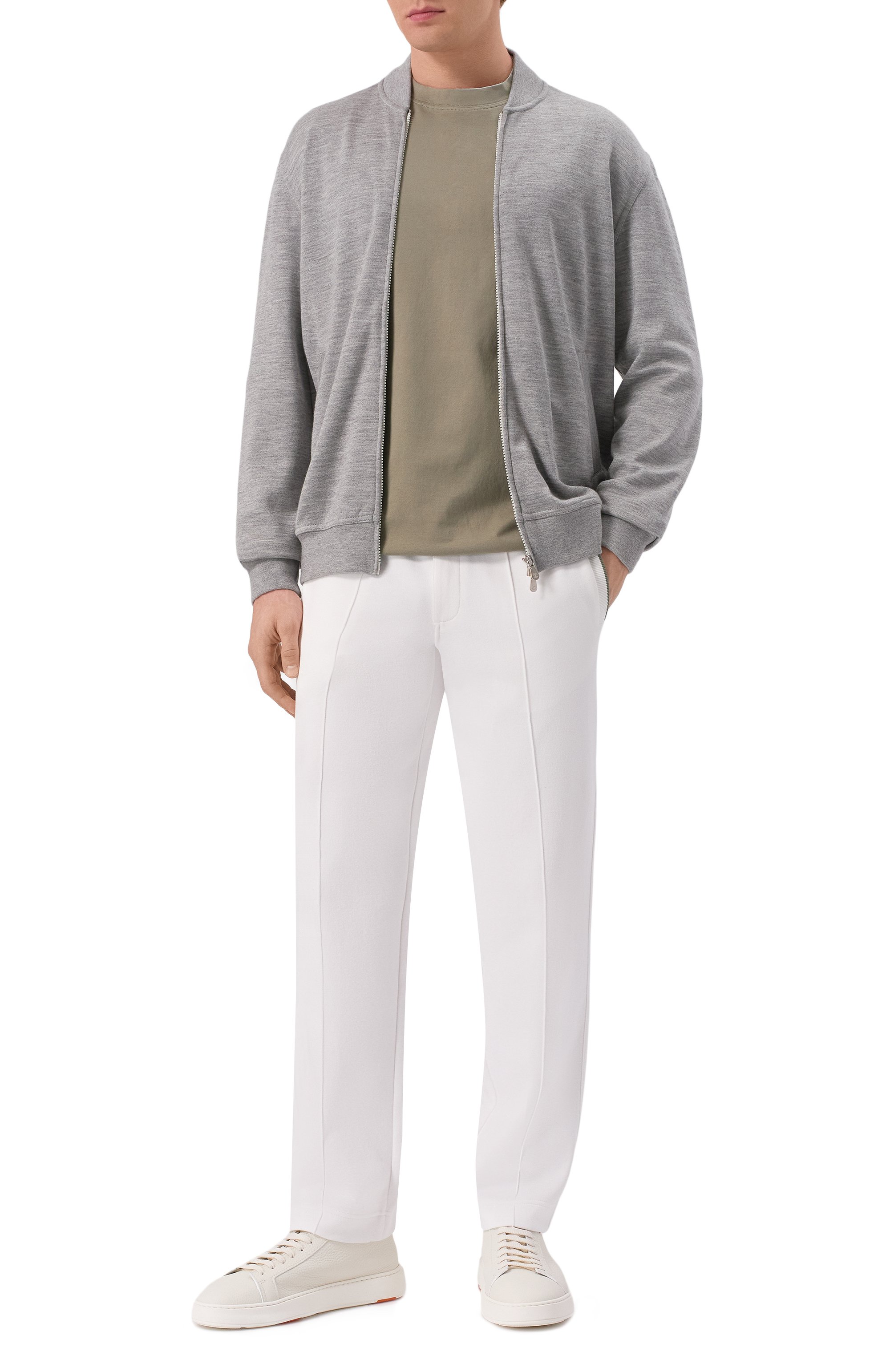 Хлопковые брюки STEFANO RICCI белого цвета по цене 392000 руб., арт. K616409P3D/F25115, фото 2 Хлопковые брюки STEFANO RICCI, арт. K616409P3D/F25115, фото 2