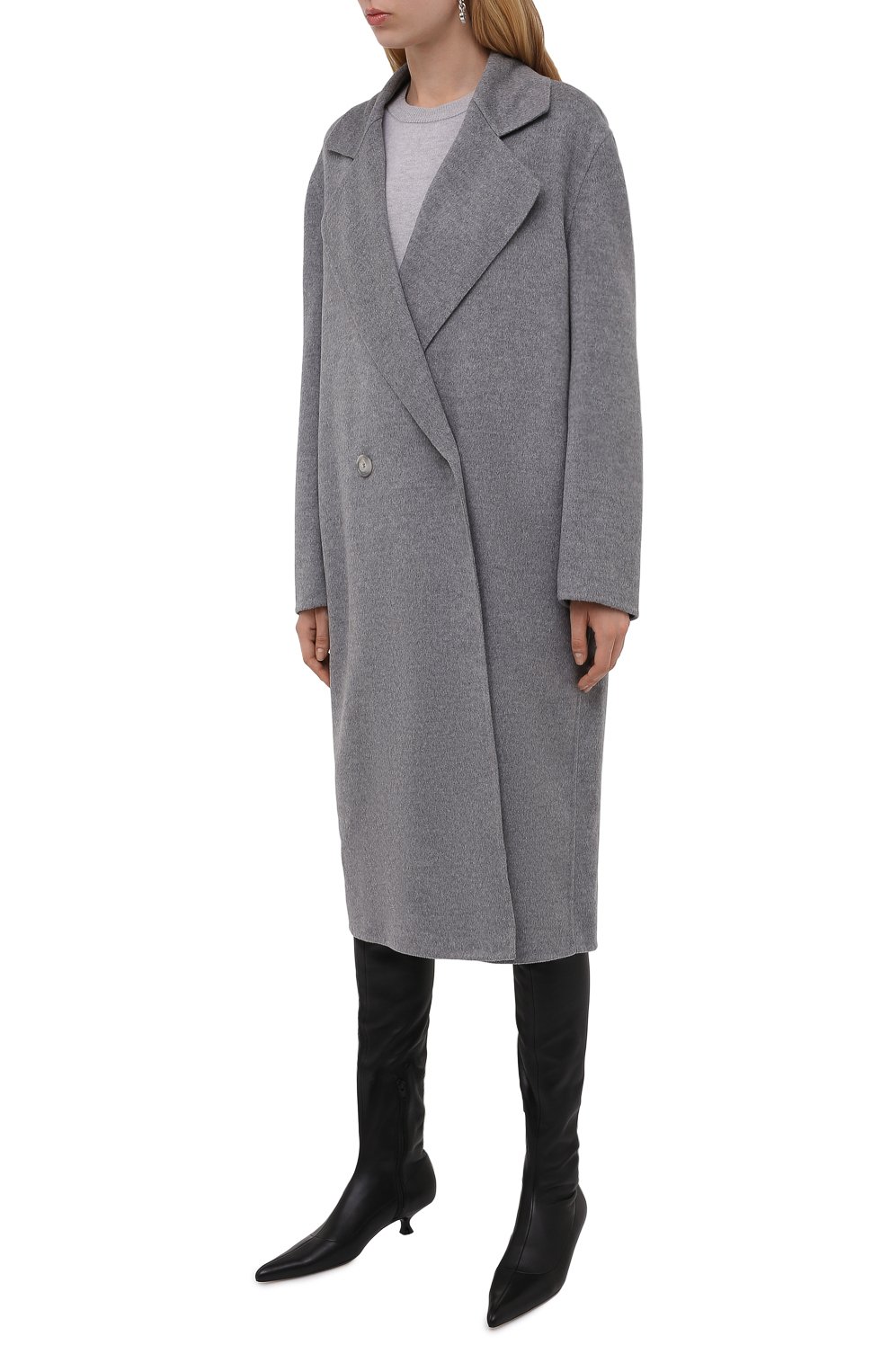 Шерстяное пальто STELLA MCCARTNEY светло-серого цвета по цене 213500 руб., арт. 602900/SPB05, фото 3 Шерстяное пальто STELLA MCCARTNEY, арт. 602900/SPB05, фото 3