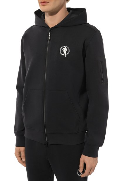 Хлопковая толстовка DIRK BIKKEMBERGS темно-синего цвета по цене 14050 руб., арт. PBMF0436, фото 3 Хлопковая толстовка DIRK BIKKEMBERGS, арт. PBMF0436, фото 3