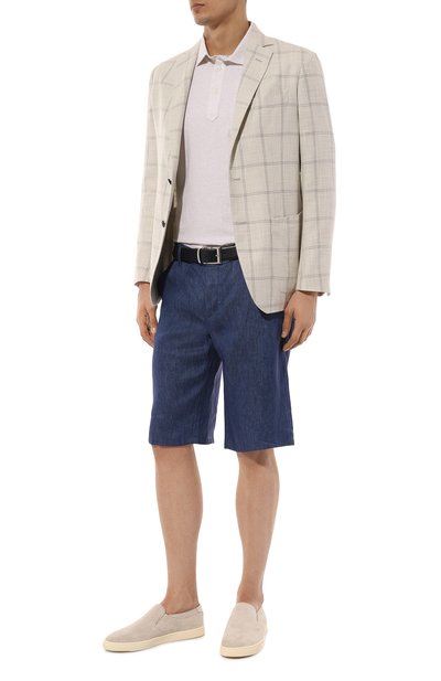 Льняные шорты ZILLI темно-синего цвета по цене 106500 руб., арт. CS822BM0800VZP000, фото 2 Льняные шорты ZILLI, арт. CS822BM0800VZP000, фото 2