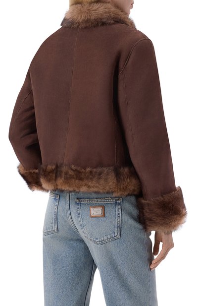 Дубленка с отделкой пайетками VALENTINO, арт. 8B3NA06D/9VF, фото 4