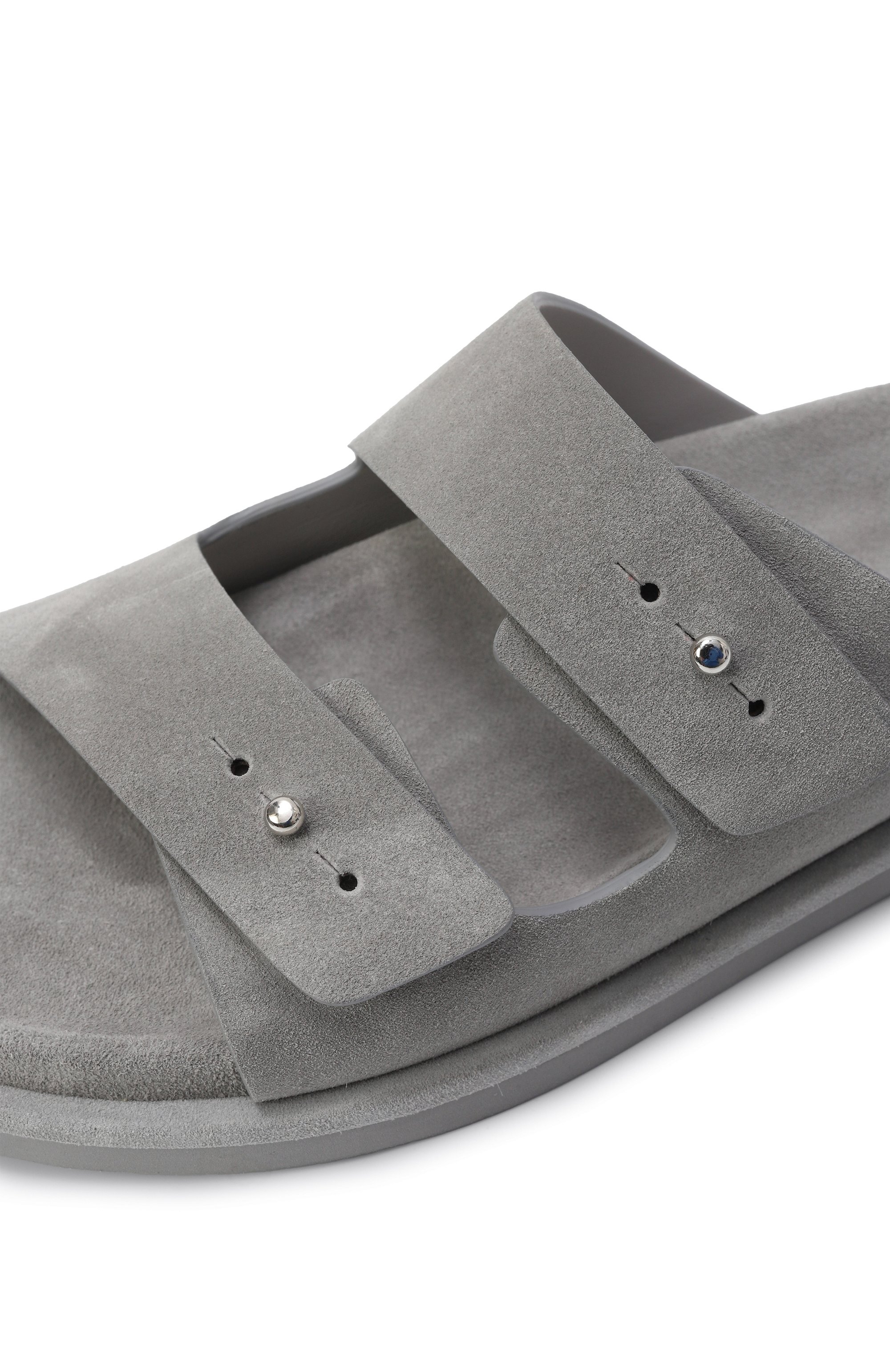 Замшевые шлепанцы MATTIA CAPEZZANI серого цвета по цене 49950 руб., арт. W456/CR0STA, фото 7 Замшевые шлепанцы MATTIA CAPEZZANI, арт. W456/CR0STA, фото 7