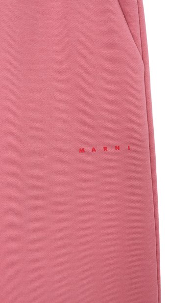 Хлопковые брюки MARNI розового цвета по цене 15900 руб., арт. M01432/M00V0, фото 3 Хлопковые брюки MARNI, арт. M01432/M00V0, фото 3