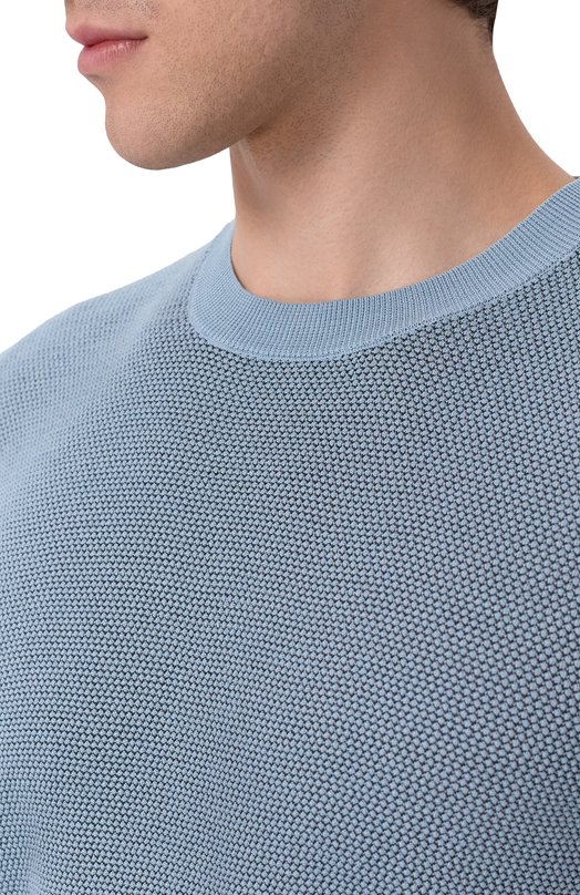 Джемпер из шелка и хлопка BOSS Camel 50560480 Голубой  50560480 Фото 5
