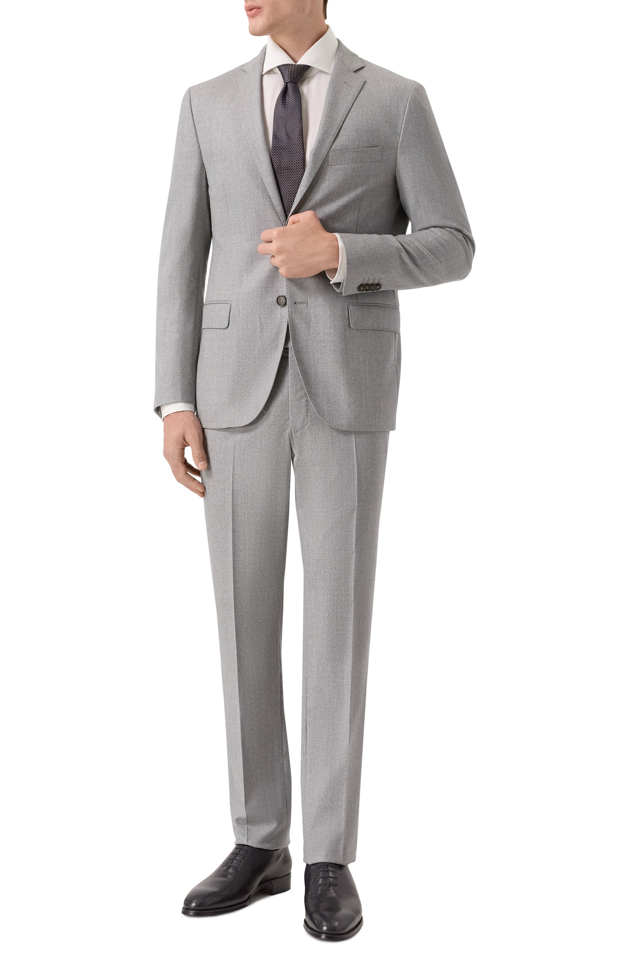 Шерстяной костюм CORNELIANI светло-серого цвета по цене 168500 руб., арт. 266005-2618111_SET, фото 1 Шерстяной костюм CORNELIANI, арт. 266005-2618111_SET, фото 1