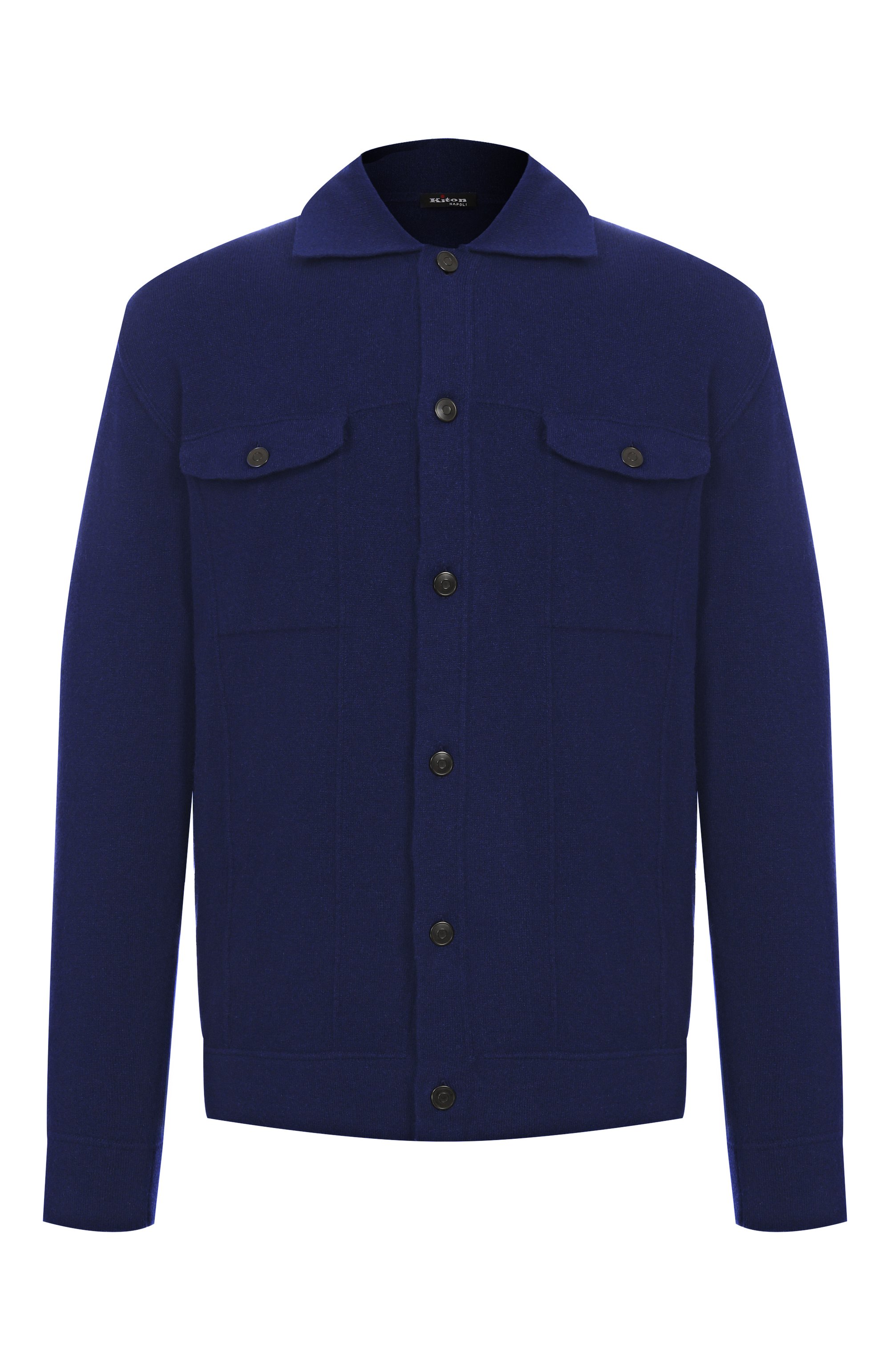 Кашемировая рубашка KITON синего цвета по цене 464500 руб., арт. UMK077902, фото 1 Кашемировая рубашка KITON, арт. UMK077902, фото 1