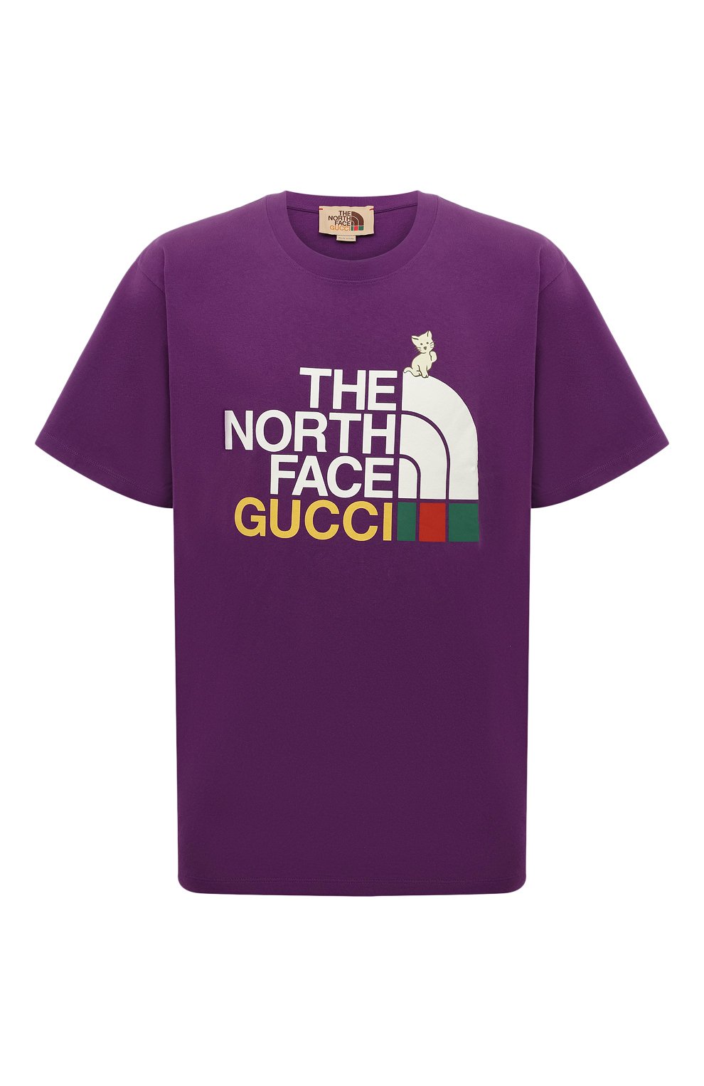 Хлопковая футболка the north face x gucci GUCCI, арт. 616036 XJDRD, фото 1