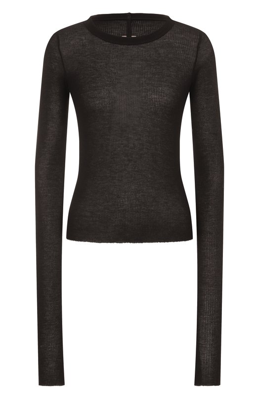 Лонгслив из вискозы и шелка Rick Owens RP02E4209/RC Чёрный RP02E4209/RC
