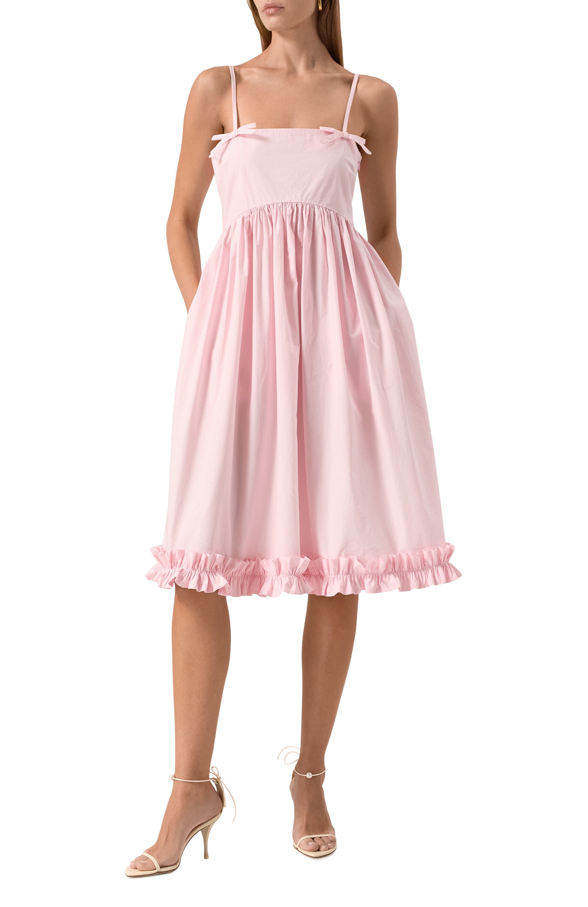 Хлопковое платье GANNI, арт. W0325/6479, фото 2