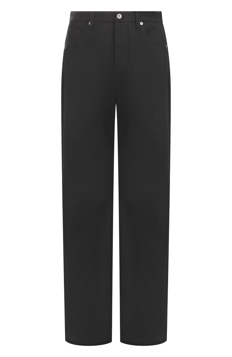 Мужские джинсы JIL SANDER черного цвета, арт. J23KA0102/J45288 | Фото 1 (Автоматизация состава: Проставлено; Материал внешний: Хлопок, Деним; Автоматизация ТО: Проставлено; Длина (брюки, джинсы): Стандартные; Силуэт М (брюки): Прямые; Кросс-КТ: Деним; Стили: Классический; Детали: Без декора)