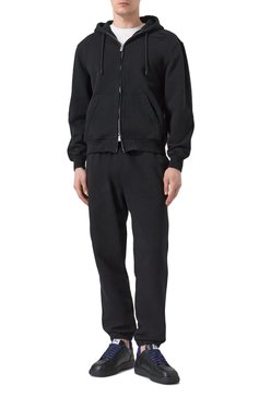 Мужские хлопковые джоггеры BURBERRY черного цвета, арт. 8102278 | Фото 2 (Длина (брюки, джинсы): Стандартные; Драгоценные камни: Проставлено; Материал сплава: Проставлено; Силуэт М (брюки): Джоггеры; Стили: Спорт-шик; Материал внешний: Хлопок)