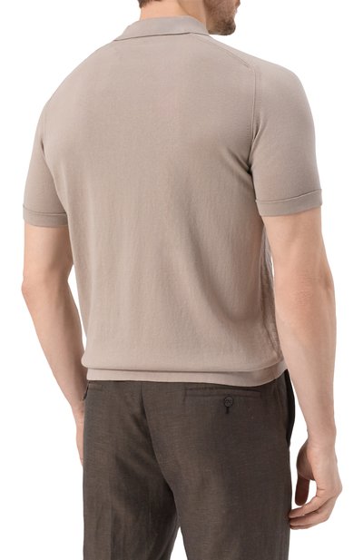 Хлопковое поло CORNELIANI бежевого цвета по цене 59600 руб., арт. 25M506-2525138, фото 4 Хлопковое поло CORNELIANI, арт. 25M506-2525138, фото 4