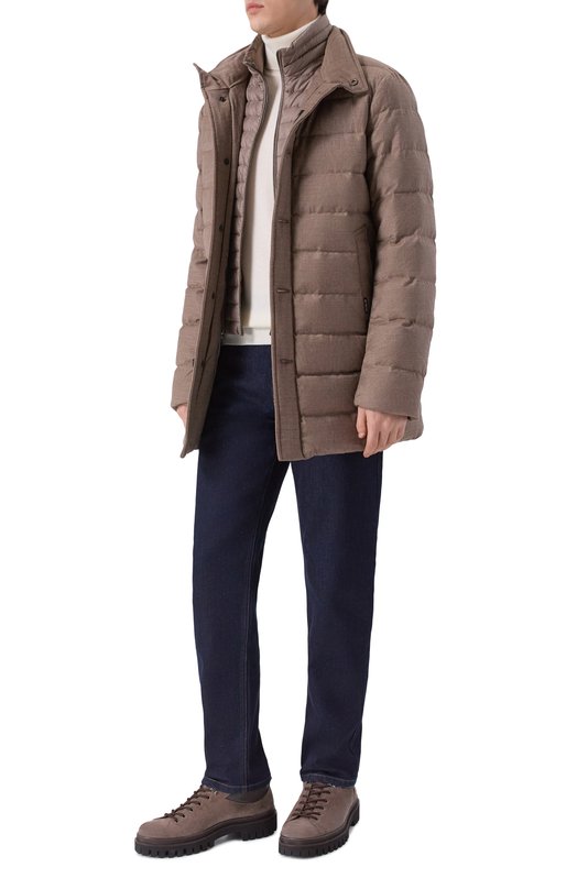 Шерстяной пуховик Hetrego 8P515/GARRETT Коричневый  8P515/GARRETT Фото 2