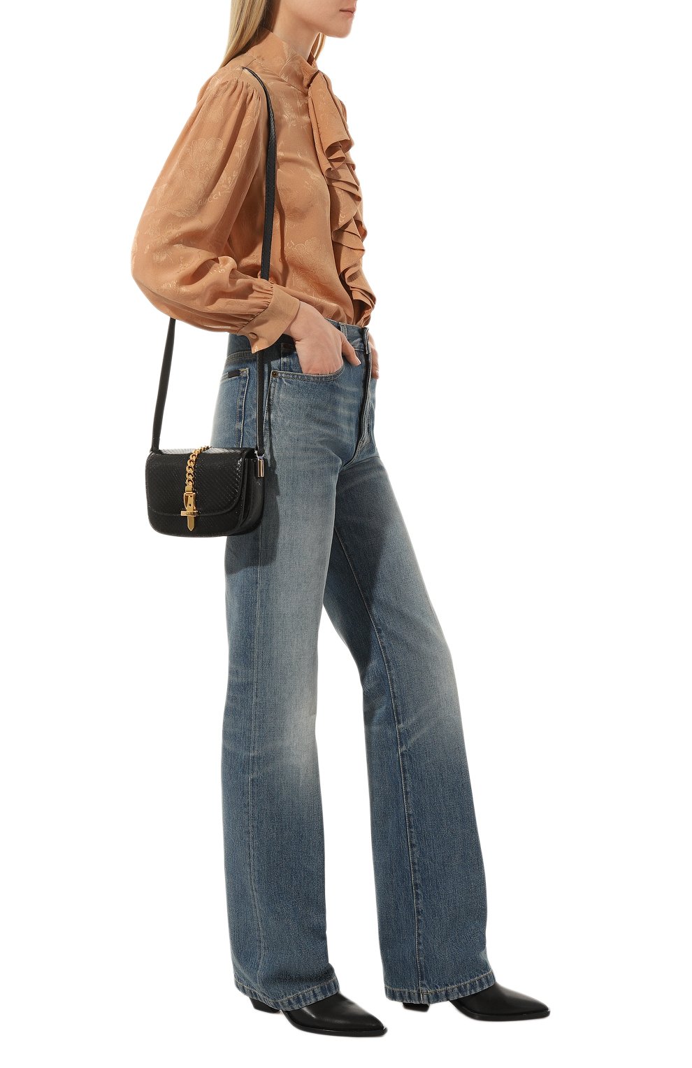 Сумка sylvie 1969 из кожи питона GUCCI, арт. 615965 LJM0X, фото 7