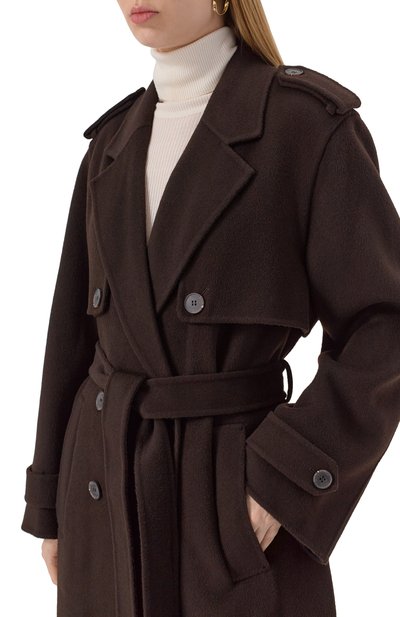 Шерстяное пальто IVY OAK темно-коричневого цвета по цене 78800 руб., арт. I0111143/C0LETTE ANN, фото 5 Шерстяное пальто IVY OAK, арт. I0111143/C0LETTE ANN, фото 5