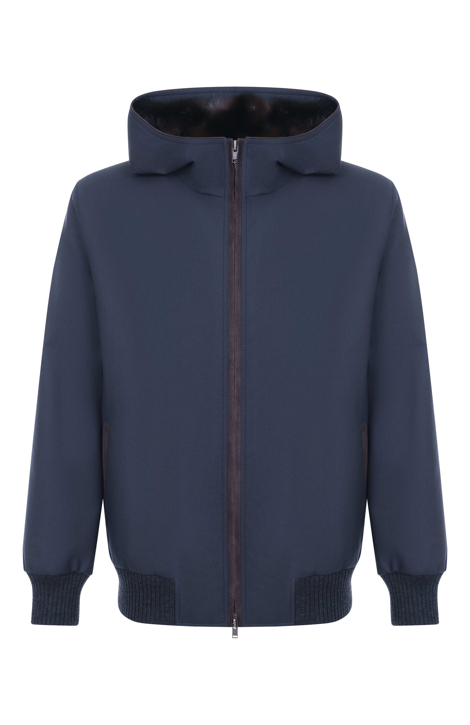 Бомбер с подкладкой из соболя BLACK SABLE темно-синего цвета по цене 2404000 руб., арт. BS-MWHB-EB, фото 1 Бомбер с подкладкой из соболя BLACK SABLE, арт. BS-MWHB-EB, фото 1