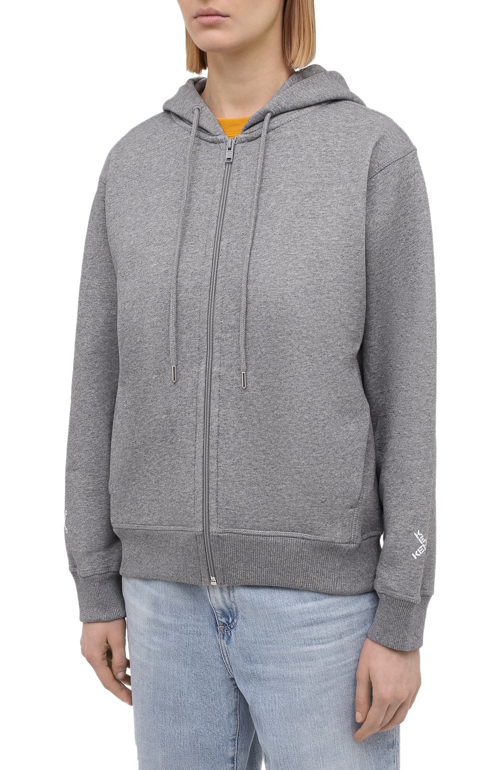 Хлопковая толстовка kenzo sport KENZO серого цвета по цене 46100 руб., арт. FA62BL8004MS, фото 3 Хлопковая толстовка kenzo sport KENZO, арт. FA62BL8004MS, фото 3