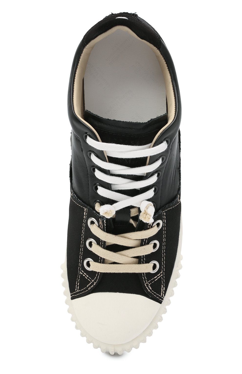 Комбинированные кеды evolution MAISON MARGIELA черного цвета по цене 55100 руб., арт. S57WS0391/P4022, фото 5 Комбинированные кеды evolution MAISON MARGIELA, арт. S57WS0391/P4022, фото 5