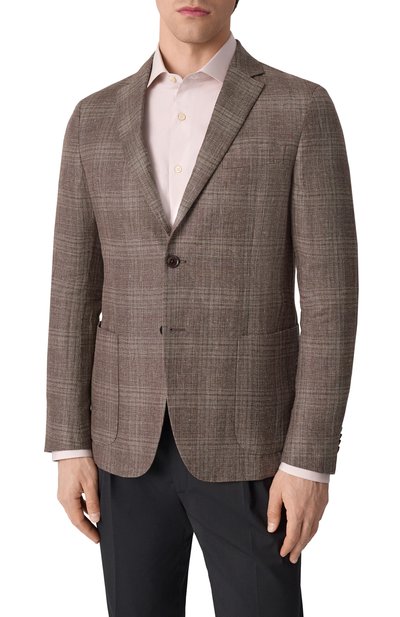 Пиджак изо льна �и шерсти ZEGNA, арт. 1DNMG0/950727A9, фото 4