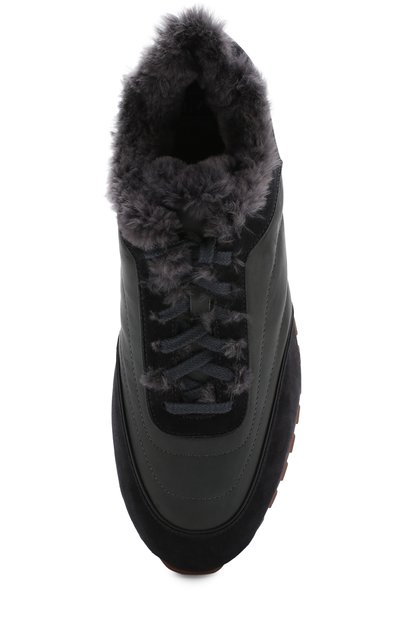 Кожаные кроссовки week end walk с внутренней меховой отделкой LORO PIANA, арт. FAG5655, фото 5