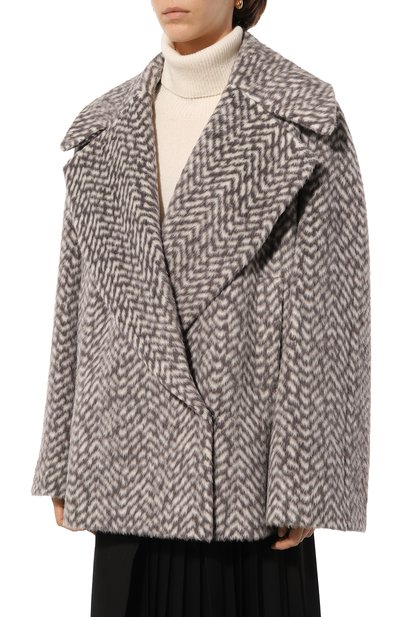 Шерстяное полупальто FREEAGE серого цвета по цене 242000 руб., арт. WW25.CT018.2560.901, фото 3 Шерстяное полупальто FREEAGE, арт. WW25.CT018.2560.901, фото 3