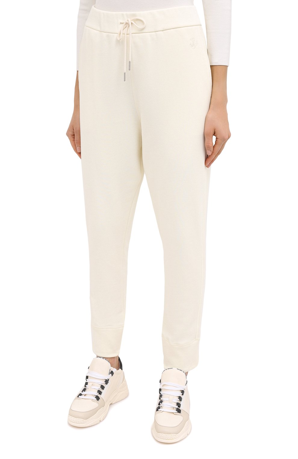 Хлопковое брюки JIL SANDER белого цвета по цене 52750 руб., арт. JPPR727517-WR248608, фото 3 Хлопковое брюки JIL SANDER, арт. JPPR727517-WR248608, фото 3