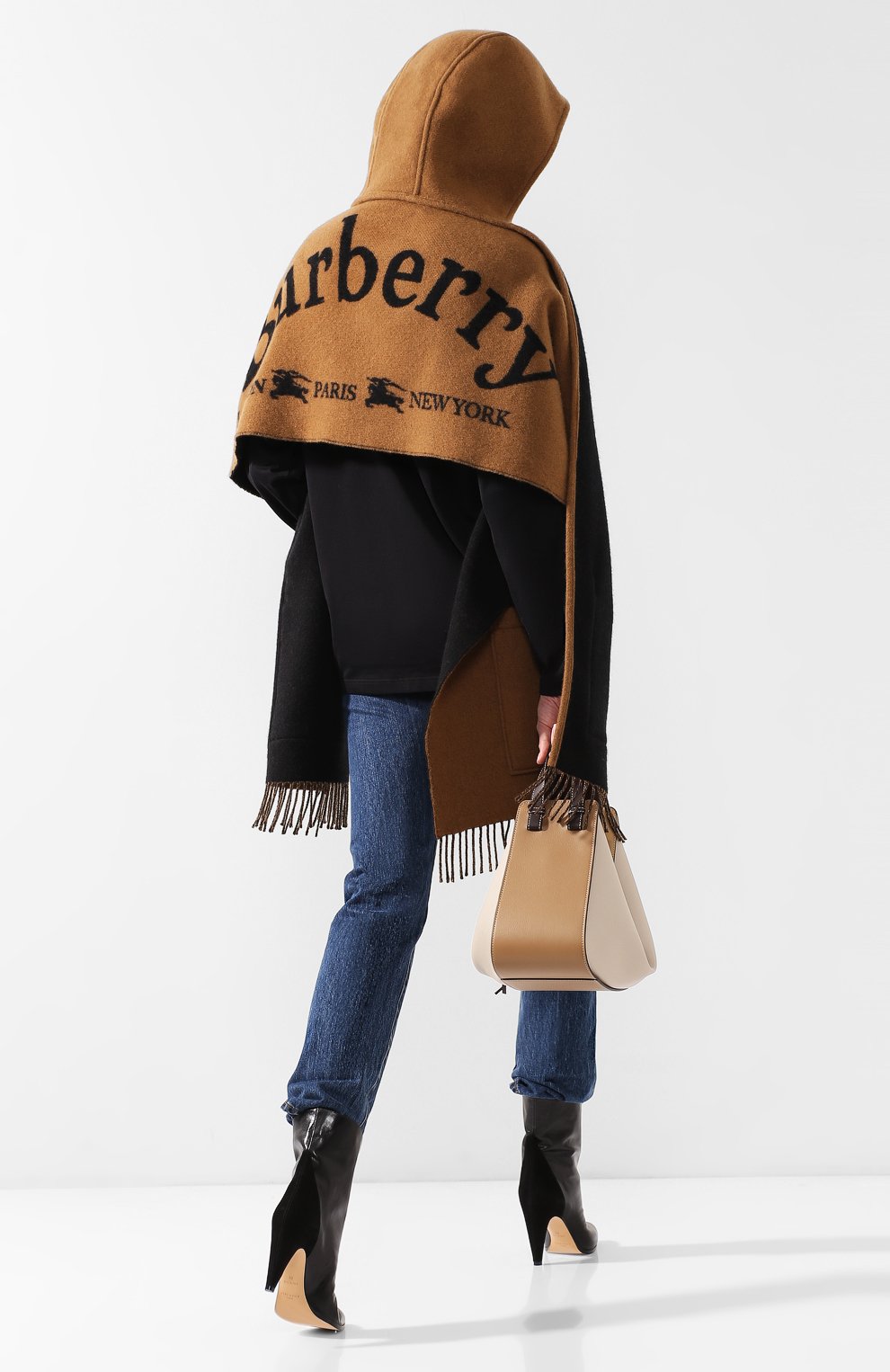 Шарф-капюшон из смеси шерсти и кашемира BURBERRY, арт. 8005794, фото 2