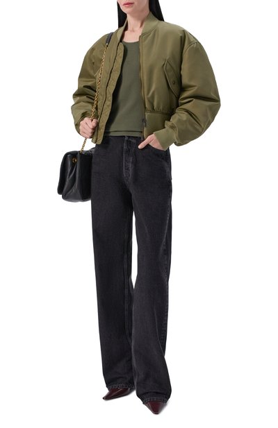 Женский хлопковая майка SAINT LAURENT, арт. 842992/Y37EC