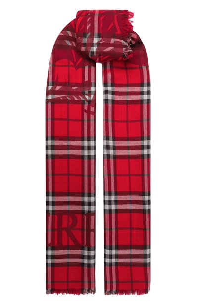 Женский шарф из шерсти и шелка BURBERRY, арт. 8117900