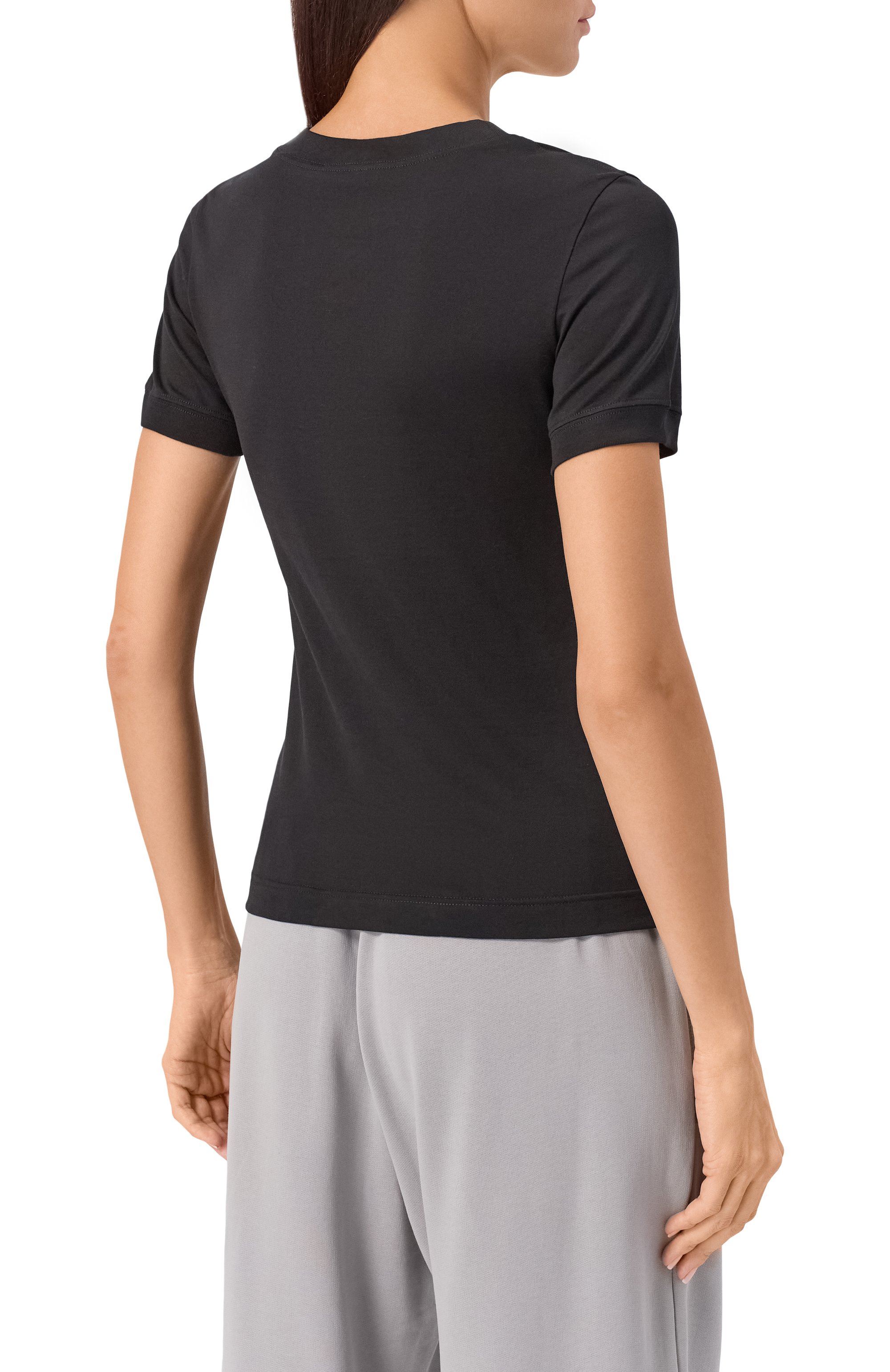 Хлопковая футболка DOLCE & GABBANA черного цвета по цене 62700 руб., арт. F8N08Z/GDC9W, фото 4 Хлопковая футболка DOLCE & GABBANA, арт. F8N08Z/GDC9W, фото 4