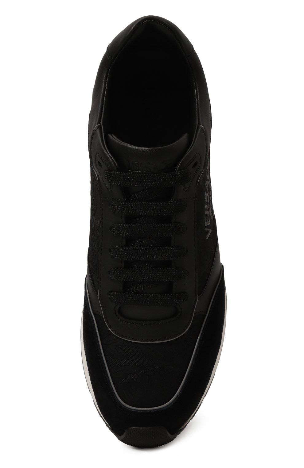 Комбинированные кроссовки VERSACE черного цвета по цене 49950 руб., арт. 1014457/1A00389, фото 6 Комбинированные кроссовки VERSACE, арт. 1014457/1A00389, фото 6