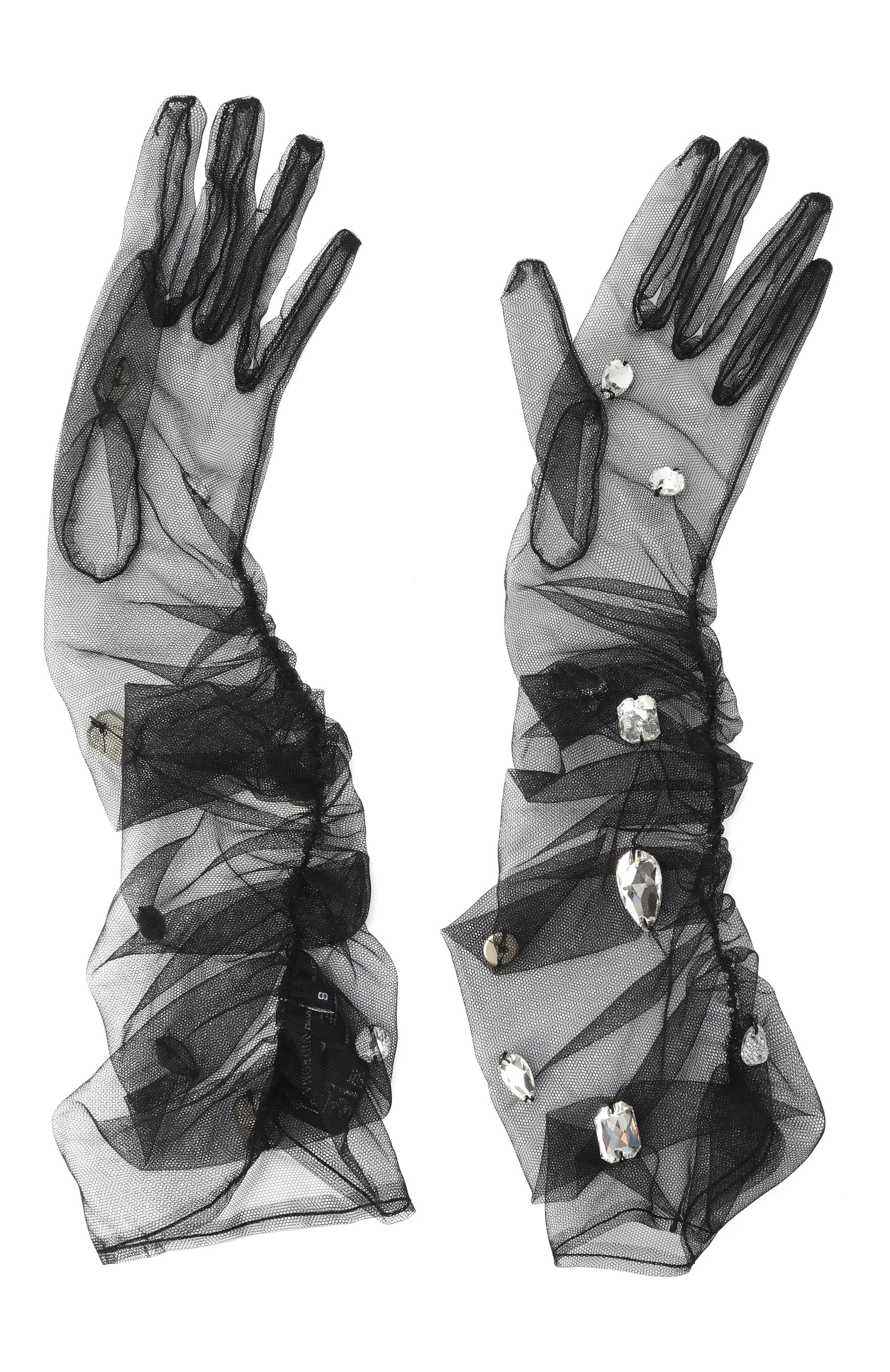 Перчатки DAVID KOMA черного цвета по цене 107500 руб., арт. PF25DKGL0VES04, фото 3 Перчатки DAVID KOMA, арт. PF25DKGL0VES04, фото 3