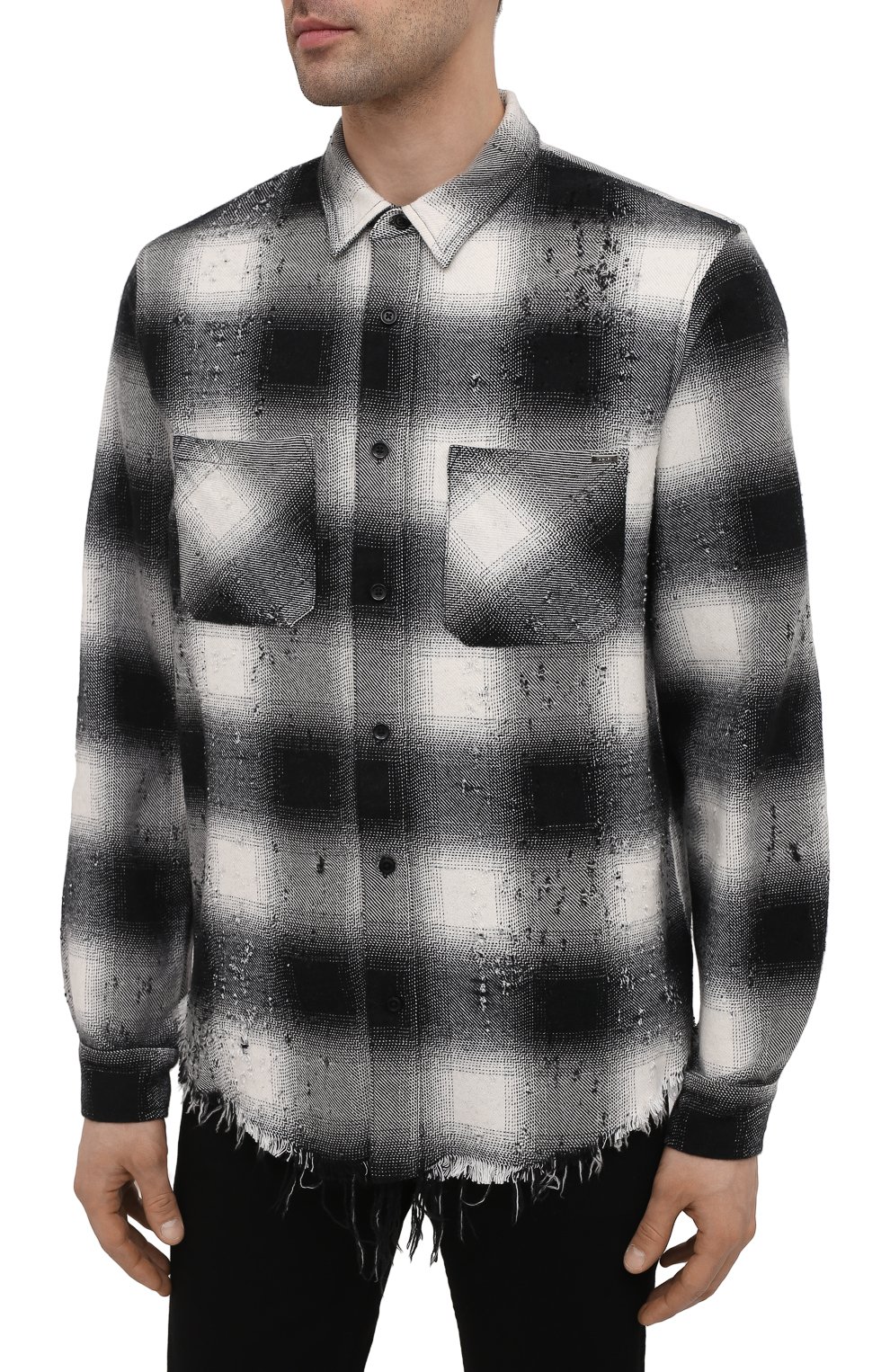 Рубашка из хлопка и шерсти AMIRI, арт. MSL001-001, фото 3