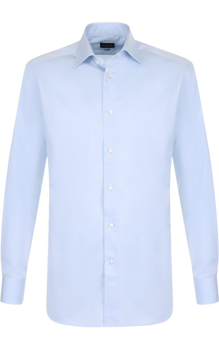 Хлопковая сорочка с воротником кент ZEGNA, арт. 201211/9RS0BR, фото 1