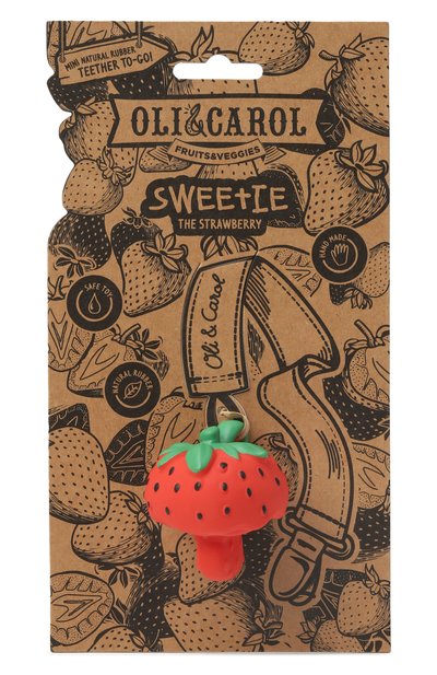 Игрушка-прорезыватель для зубов sweetie the strawberry OLI&CAROL, арт. L-STRAWBERRY-UNIT