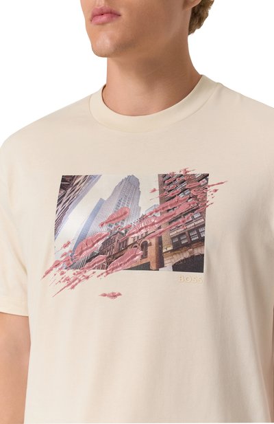 Хлопковая футболка BOSS, арт. 50543447, фото 5