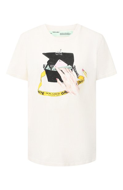 Женская хлопковая футболка OFF-WHITE, арт. 0WAA049S19B070650110