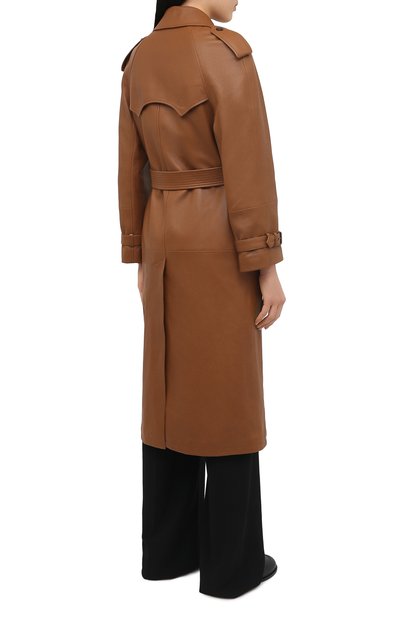 Кожаный плащ SAINT LAURENT, арт. 636949/Y50A2, фото 4