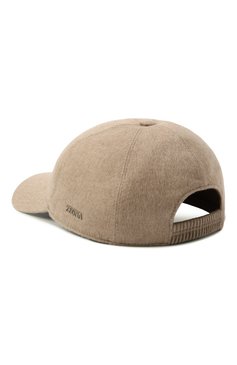 Мужская кашеми�ровая бейсболка ZEGNA бежевого цвета, арт. B8D/Z8I09HA8 | Фото 3 (Материал: Текстиль, Шерсть, Кашемир; Нос: Не проставлено)