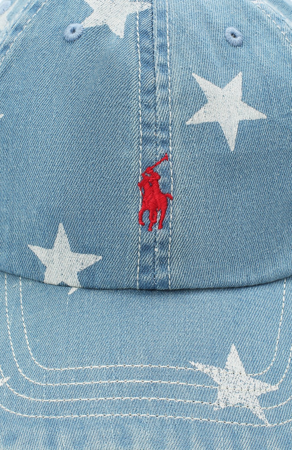 Джинсовая бейсболка POLO RALPH LAUREN голубого цвета по цене 4660 руб., арт. 322793582, фото 3 Джинсовая бейсболка POLO RALPH LAUREN, арт. 322793582, фото 3