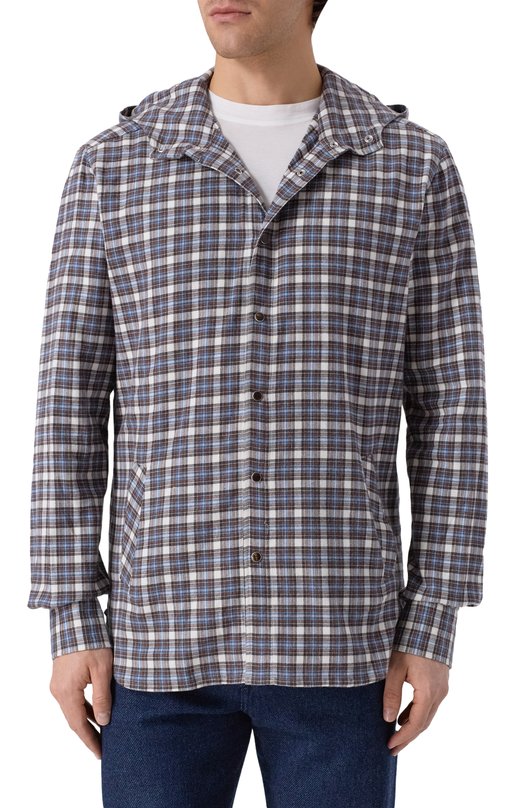 Хлопковая рубашка Kiton UMCMARH0825907 Коричневый  UMCMARH0825907 Фото 3