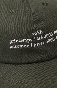 Женская хлопковая бейсболка ROKH хаки цвета, арт. RA4CA13 CT | Фото 4 (Материал: Хлопок, Текстиль; Нос: Не проставлено; Материал сплава: Проставлено)