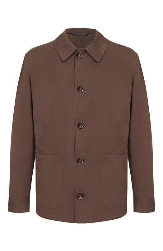 Шелковая куртка Brioni SGR90L/PD43T Коричневый SGR90L/PD43T
